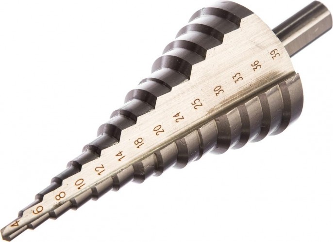 Сверло ступенчатое по металлу ЗУБР 4-39, 14 ступеней 29665-4-39-14 29665-4-39-14 - изображение 2