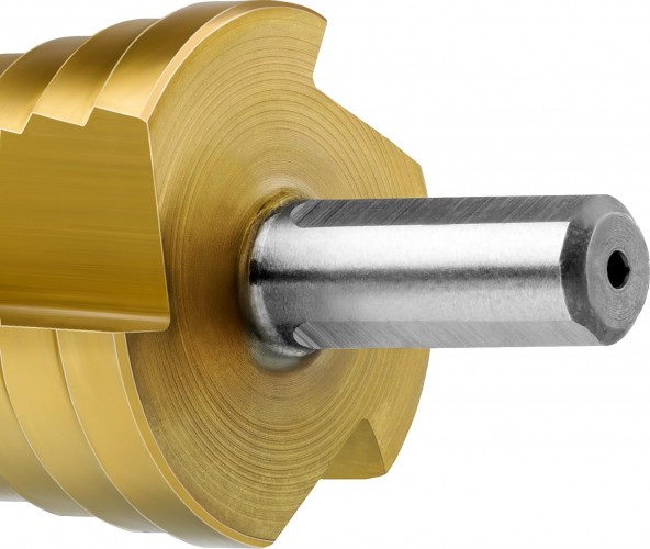 Сверло ступенчатое по металлу ЗУБР ПРОФЕССИОНАЛ 4-35мм, 14 ступеней, ступенчатое составное, покрыт 29673-4-35 - изображение 3