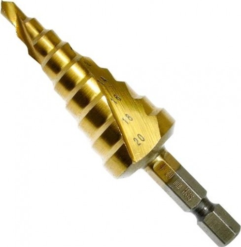 Сверло ступенчатое по металлу MAKITA 4-20 мм 1/4" D-40185 D-40185