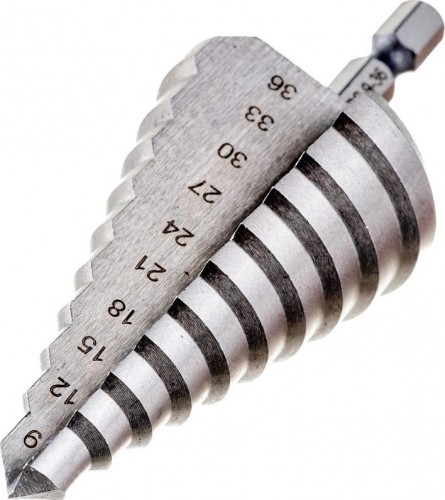 Сверло ступенчатое по металлу REXANT ступенчатое 9-36 мм 12-6604 - изображение 2
