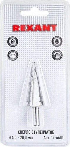 Сверло ступенчатое по металлу REXANT ступенчатое 4-20 мм 12-6601 - изображение 2
