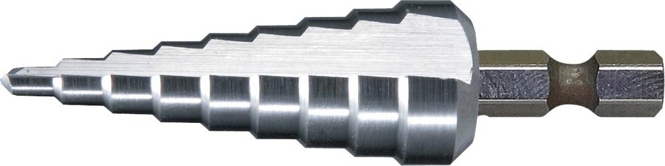 Сверло ступенчатое по металлу MAKITA D-40082 ступенчатое hss с прямым желобком, 4-12, 1/4"