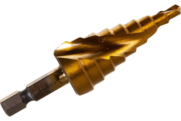 Сверло ступенчатое по металлу HSS, MATRIX 4-6-8-10-12-14-16-18-20 мм, шестигранный хвостовик 72356 - изображение 3