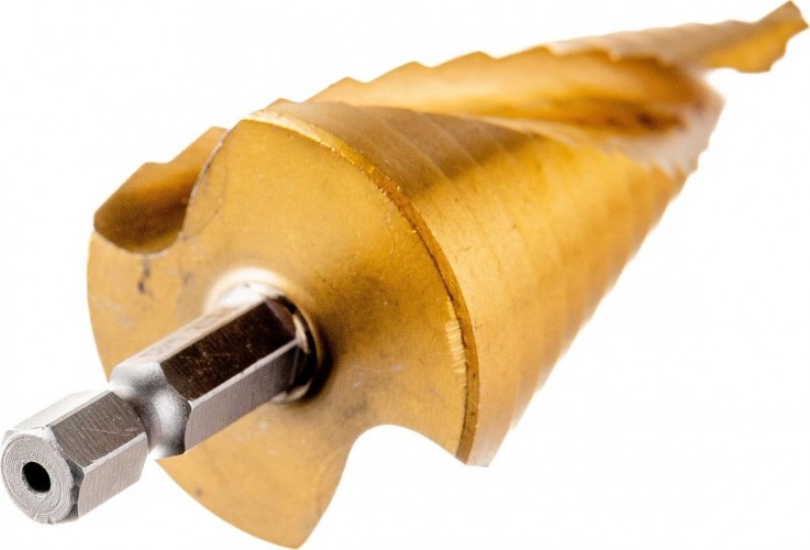 Сверло ступенчатое по металлу REXANT ТИТАН Р6М5 ступенчатое 4-32 мм 12-6613 - изображение 3