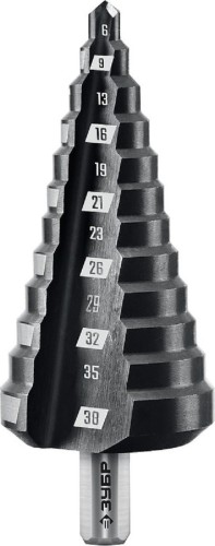 Сверло ступенчатое по металлу ЗУБР 29665-6-38-12_z01 12 ступеней