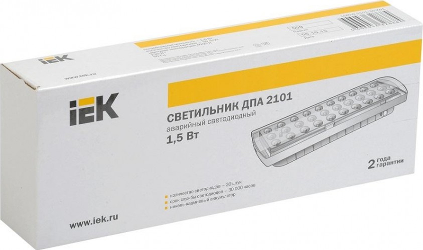 Светильник аварийный IEK  2101 аккум. 4ч 30LED IP20 ИЭК LDPA0-2101-30-K01 - изображение 2