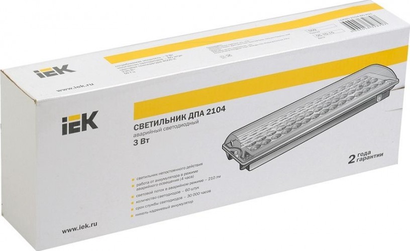Светильник аварийный IEK  2104 аккум. 4ч 60LED IP20 ИЭК LDPA0-2104-60-K01 - изображение 2