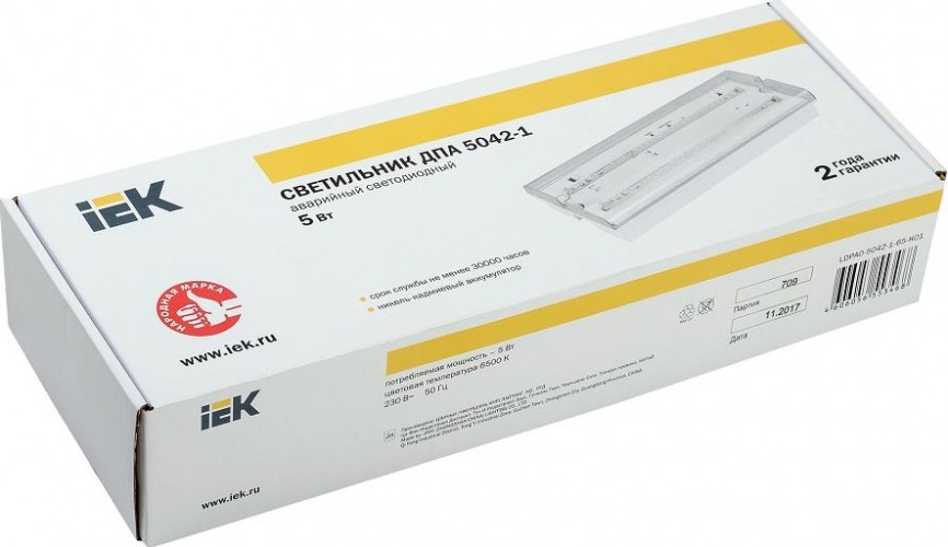 Светильник аварийный IEK  5042-1 аккумулятор 1ч IP65 универс. подкл. ИЭК LDPA0-5042-1-65-K01 - изображение 2