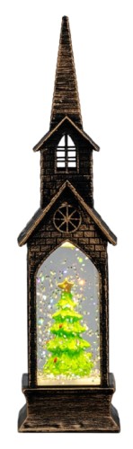 Светильник декоративный Башня Neon-Night 501-187 с эффектом снегопада и подсветкой - изображение 2