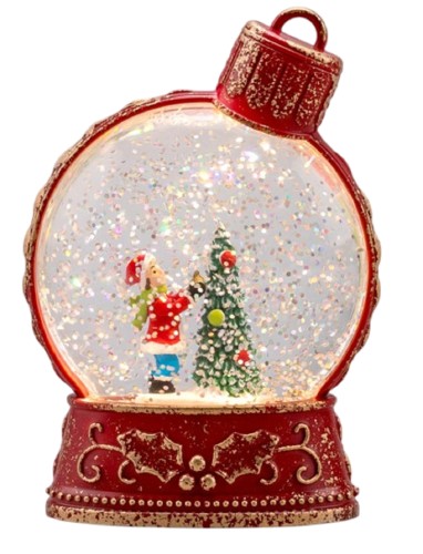 Светильник декоративный Елочный шар Neon-Night 501-160 с эффектом снегопада и подсветкой