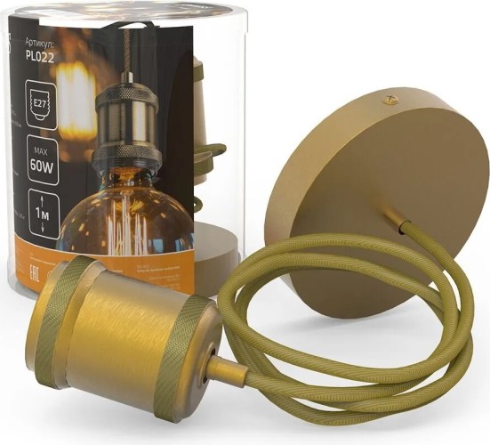 Светильник декоративный GAUSS PL022 подвесной decor бронзовый e27, 1 м