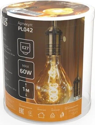 Светильник декоративный GAUSS PL042 подвесной decor бронзовый e27, 1 м - изображение 5