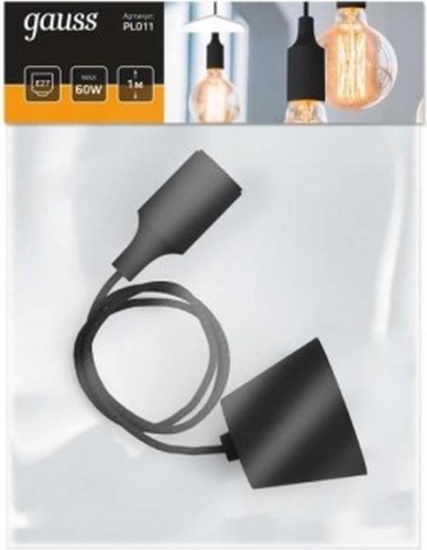 Светильник декоративный GAUSS PL011 подвесной decor черный e27, 1 м