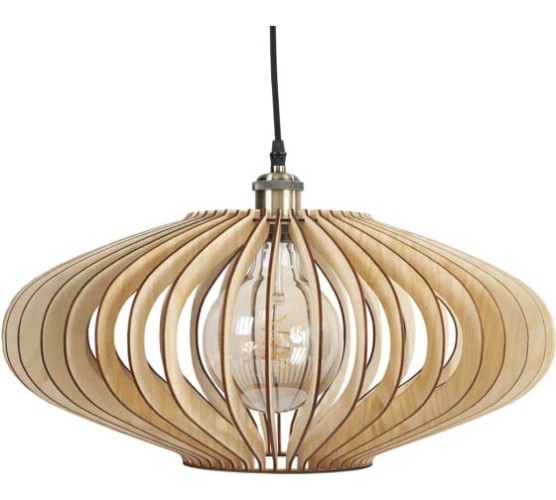 Светильник декоративный GLANZEN ART-0013-60-JAPONIC подвесной из дерева nude - изображение 5