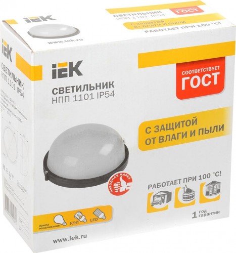 Светильник для ЖКХ IEK НПП 1101 100Вт IP54 белый LNPP0-1101-1-100-K01 - изображение 2
