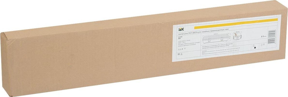 Светильник люминесцентный линейный IEK ЛСП 3907А ЭПРА 2х18Вт IP65 LLSP3-3907A-2-18-K03 - изображение 2