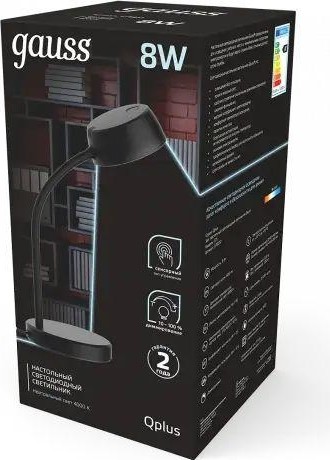Светильник настольный GAUSS GT6012 qplus 8w 600lm 4000k 170-265v черный диммируемый l - изображение 3