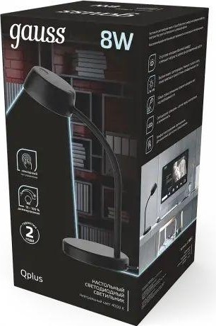 Светильник настольный GAUSS GT6012 qplus 8w 600lm 4000k 170-265v черный диммируемый l - изображение 4