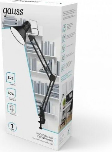 Светильник настольный GAUSS GTL001 60w 220-240v e27 черный GT0012 - изображение 4
