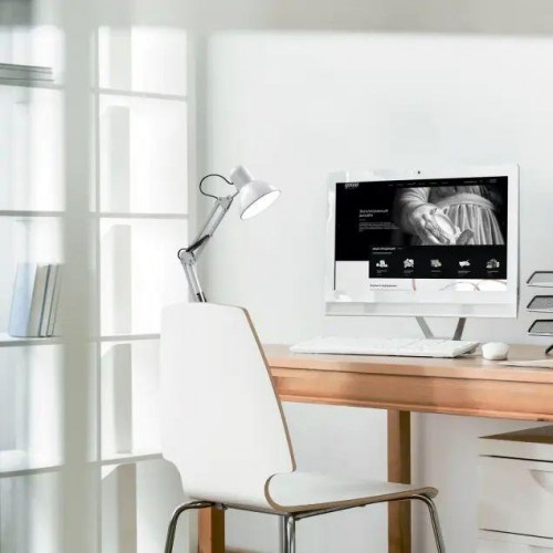 Светильник настольный GAUSS GTL002 60w 220-240v e27 белый струбцина и основание GT0021 - изображение 5