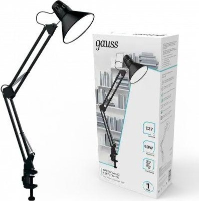 Светильник настольный GAUSS GTL001 60w 220-240v e27 черный GT0012 - изображение 2