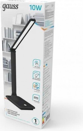 Светильник настольный GAUSS GTL202 10w 550lm 3000-6000k 170-265v черный диммируемый u GT2022 - изображение 2