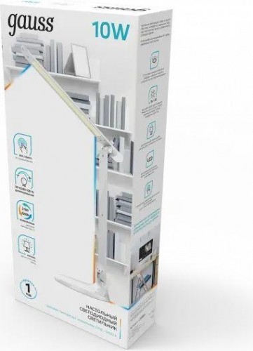 Светильник настольный GAUSS GTL204 10w 550lm 2700-6500k 170-265v белый диммируемый + ночник GT2041 - изображение 4