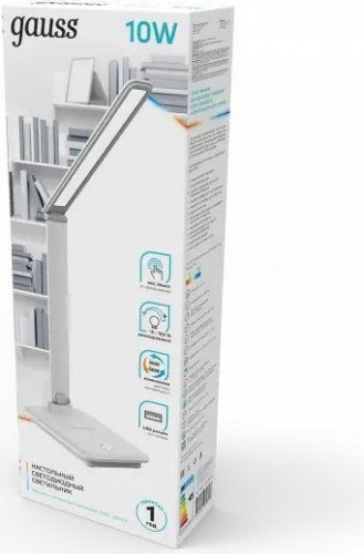 Светильник настольный GAUSS GTL202 10w 550lm 3000-6000k 170-265v белый диммируемый us GT2021 - изображение 3