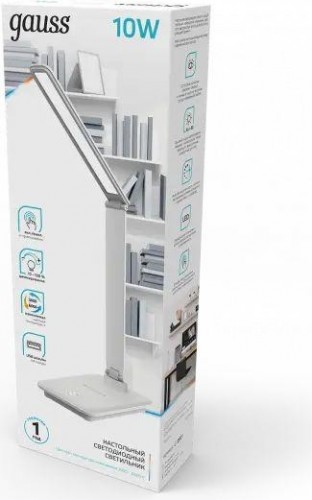 Светильник настольный GAUSS GTL202 10w 550lm 3000-6000k 170-265v белый диммируемый us GT2021 - изображение 4