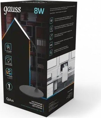 Светильник настольный GAUSS GTL502 Qplus 8w 500lm 3500-5500k 170-265v черный диммируемый GT5022 - изображение 4