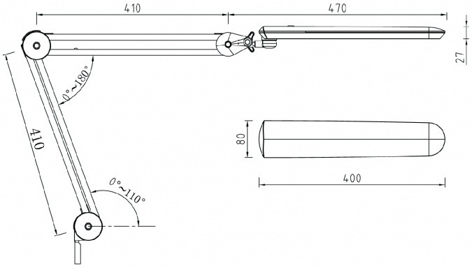 Светильник настольный REXANT 31-0407 Blue Stream, 60 SMD LED, белый (ТОП-7) - изображение 2