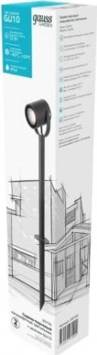 Светильник садово-парковый GAUSS Sonata ландшафтный грунтовой, 1xgu10, 90x70x470mm GD155 - изображение 3