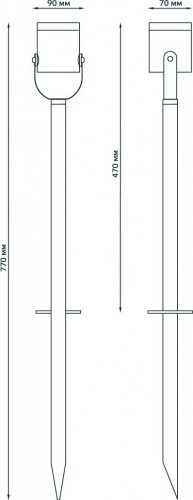 Светильник садово-парковый GAUSS Sonata ландшафтный грунтовой, 1xgu10, 90x70x470mm GD155 - изображение 5