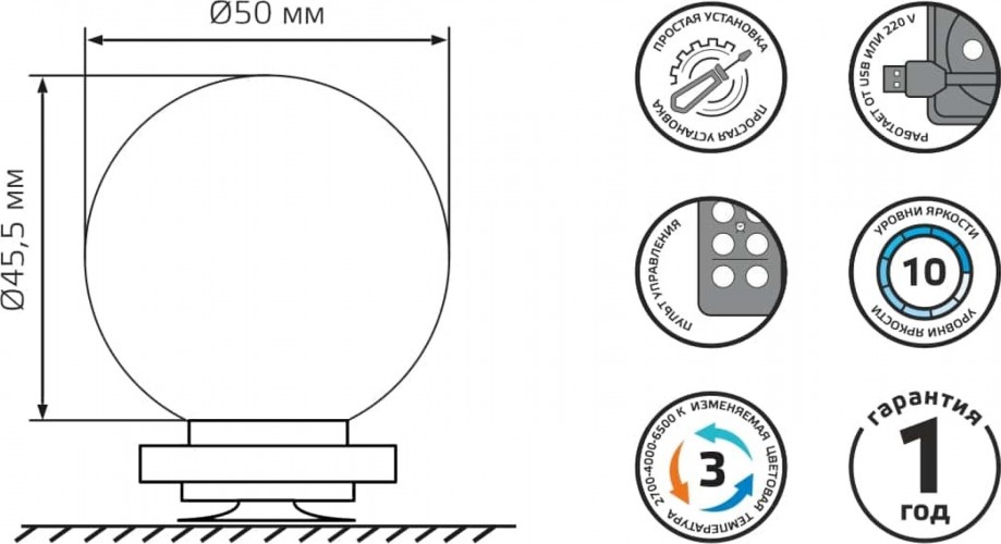 Светильник светодиодный линейный GAUSS MK001 makeup 10w 780lm 220-240v для зеркала - изображение 4