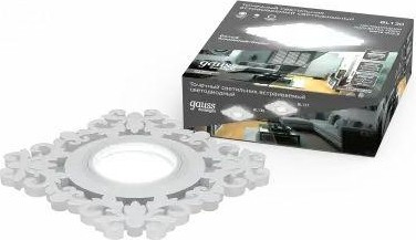 Светильник точечный GAUSS BACKLIGHT квадрат/узор. белый, gu5.3, 3w, led 4000k BL130 - изображение 3