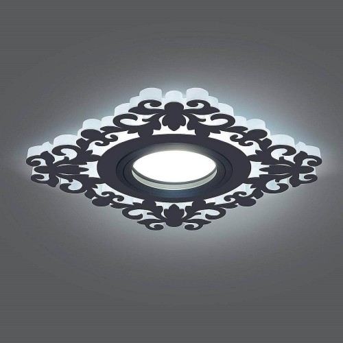Светильник точечный GAUSS BACKLIGHT квадрат/узор. черный, gu5.3, 3w, led 4000k BL129 - изображение 2