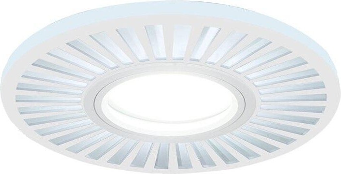 Светильник точечный GAUSS BACKLIGHT кругл./узор. белый, gu5.3, 3w, led 3000k BL137