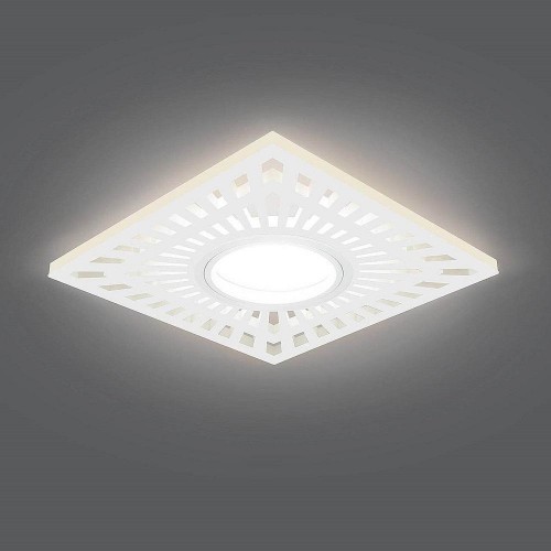 Светильник точечный GAUSS BACKLIGHT квадрат. белый, gu5.3, 3w, led 3000k BL127 - изображение 2