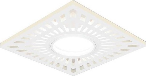 Светильник точечный GAUSS BACKLIGHT квадрат. белый, gu5.3, 3w, led 3000k BL127