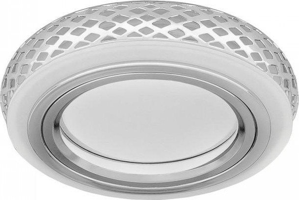 Светильник точечный GAUSS BL085P набор 3w + лампа mr16 6,5w 470lm 3000k gu5.3 led