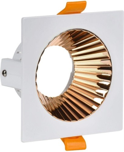 Светильник точечный IEK LIGHTING 4109 GU10 встраиваемый поворотный бел./золото плас LT-UVB0-4109-GU10-1-K22