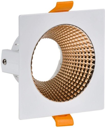 Светильник точечный IEK LIGHTING 4110 GU10 встраиваемый поворотный бел./золото плас LT-UVB0-4110-GU10-1-K22