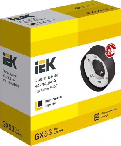 Светильник точечный IEK накладной под лампу GX53 черный. LUPB0-GX53-1-K02 - изображение 2