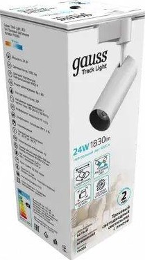 Светильник трековый GAUSS TR085 цилиндр 24w 1830lm 4000k 180-220v ip20 65*206мм бе - изображение 4