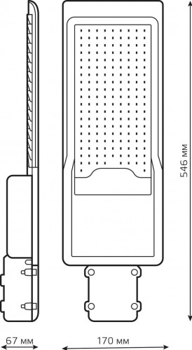 Светильник уличный GAUSS LED Avenue 150W 15000lm 5000K 190-250V КСС "Д" ip65 629536305 - изображение 4
