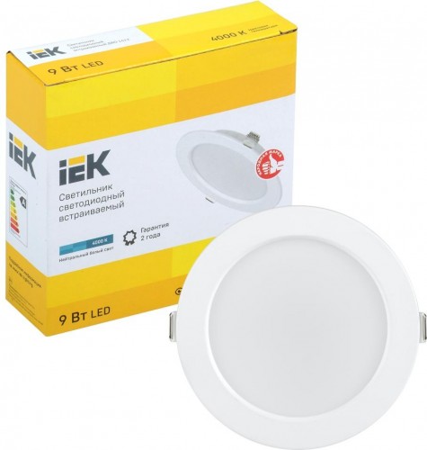 Светильник встраиваемый IEK ДВО 1612 9вт 4000к ip20 LDVO0-1612-09-4000-K01