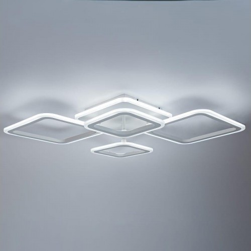 Светодиодная диммируемая люстра GLANZEN LED-0070-SQUARE-white с пультом управления - изображение 4