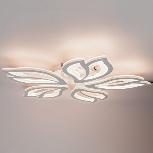 Светодиодная диммируемая люстра GLANZEN LED-0090-FLOWER-white с пультом управления - изображение 3