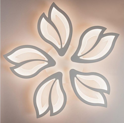 Светодиодная диммируемая люстра GLANZEN LED-0090-FLOWER-white с пультом управления - изображение 2