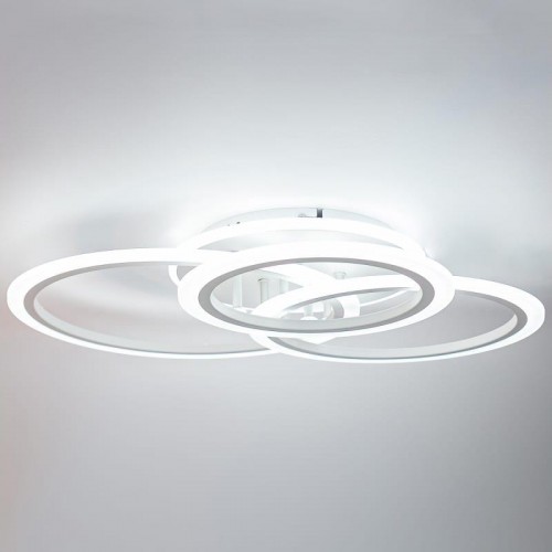 Светодиодная диммируемая люстра GLANZEN LED-0090-ROUND-white с пультом управления - изображение 4